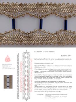 077 Klöppelbrief Schmuck-Armband "Lines“